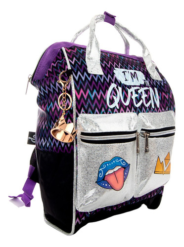 Los Polinesios Mochila Escolar I'm Queen Niña 83186 Color Morado