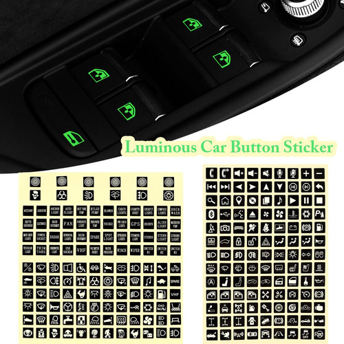 Etiqueta Adesiva Iluminada Para Botão De Carro