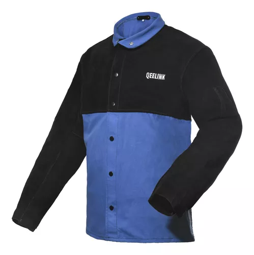 Chaqueta de soldadura de cuero, resistente al calor y al fuego, chaqueta de  seguridad para el trabajo