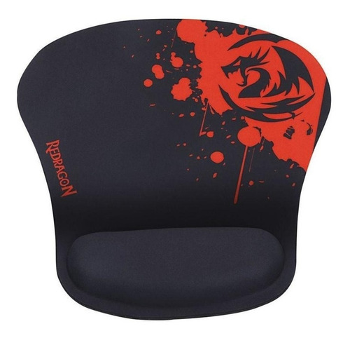 Mouse Pad gamer Redragon P020 Libra de silicona 240mm x 250mm x 3mm negro/rojo