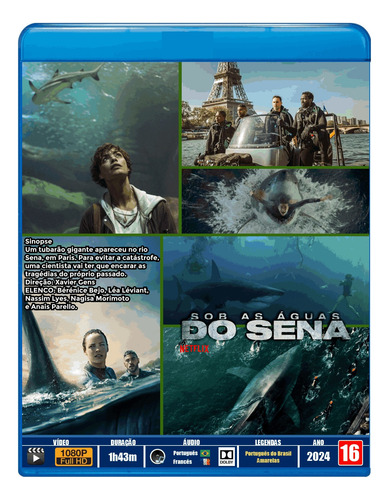 Blu-ray Filme Sob As Águas Do Sena- 2024 - Dublado/legendado