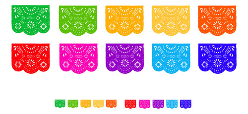 Papel Picado - Enramada Destellos Tira 5.50 M Paq 10 Papel