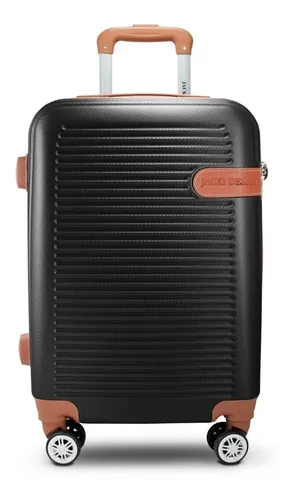 Mala de Bordo para Viagem Pequena Premium Abs Roda 360 Preta