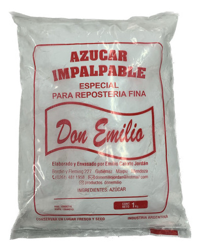 Azucar Impalpable Don Emilio X 500 G