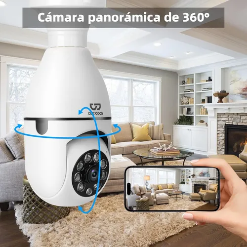 Cámara De Seguridad Wifi 1080p Con Lámpara Y Visión Nocturna Giro De 360 Para Mayor Cobertura De Alta Calidad Everest