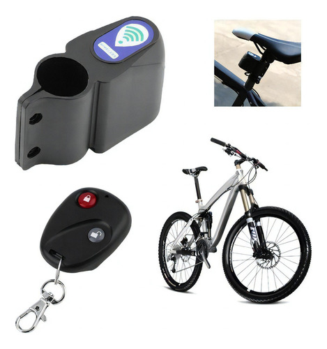 Alarma antirrobo para bicicleta con control remoto por sensor