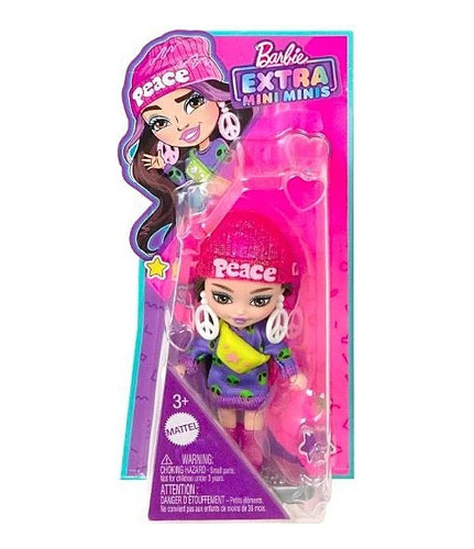 Barbie Extra Mini Minis Muñeca Cabello Castaño Mattel Nueva