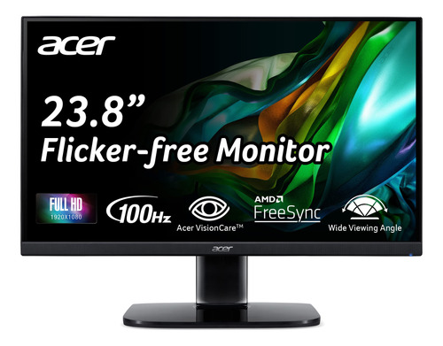Monitor De Oficina Para Juegos Acer Kc242y Hbi De 23,8  Full