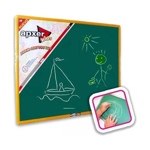 Imagen 3 de 4 de Pizarra Verde Para Tiza 60 X 40 Cm Pizarron Playking
