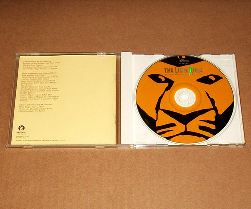 The Lion King Broadway Soundtrack Cd Elton John El Rey Leon (Usado)