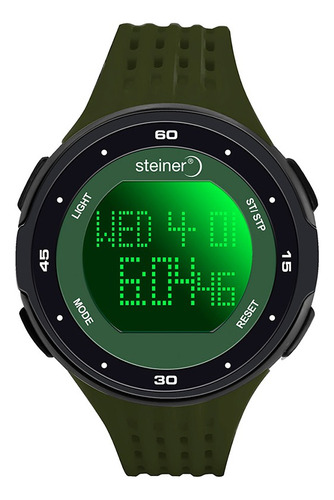 Reloj Digital Steiner 43mm Correa Acanalanada Flexible 