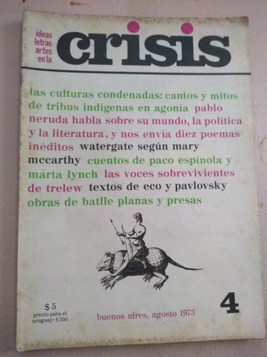 Revista Crisis Nro 4 De Agosto De 1973