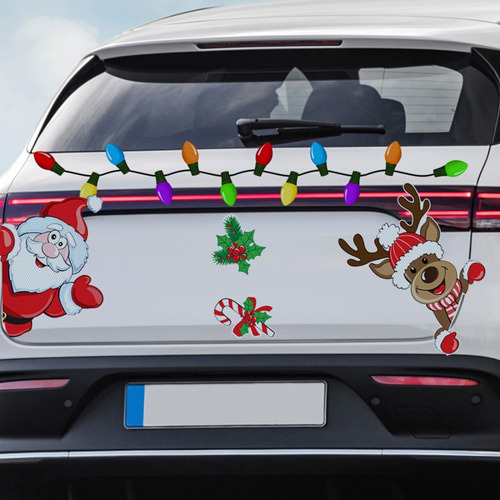 Christmas Car Magnets Set,reflective Car Christmas Decoratio