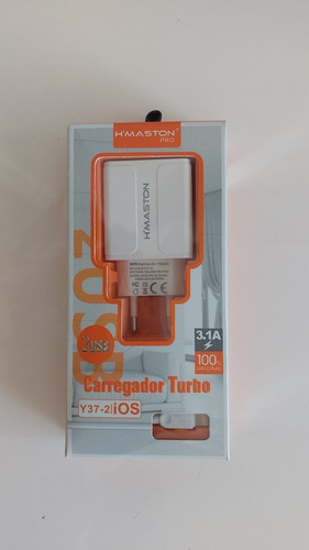 Carregador De Celular Rápido Turbo 2usb Hmaston Y37-2 Ios