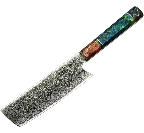 Cuchillo De Chef Hajegato, Acero De Damasco