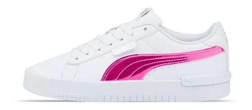 Tenis Puma Jada Holograma Blanco Rosa Morado Dama P