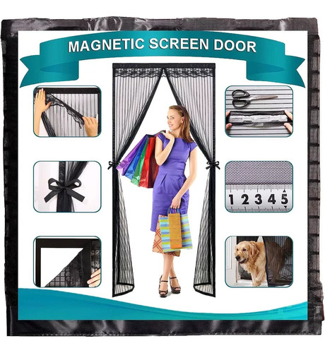 Magnetismo Mosquitera Para Puertas De 80x210 Cm