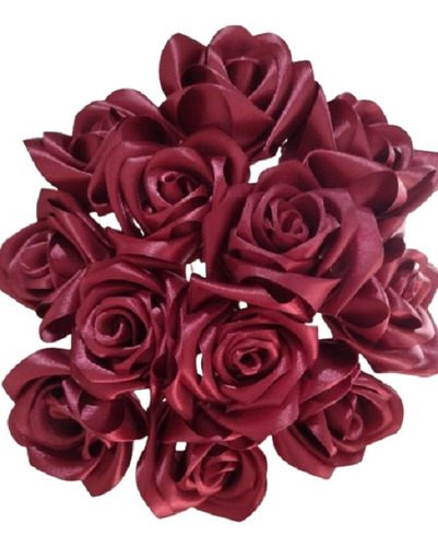 Flores Artificiales  Rosa Eterna Cinta Raso X 6 Unidades!