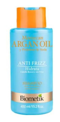 Shampoo Biometík Moroccan Argan Oil Y Proteínas Seda 450 Ml