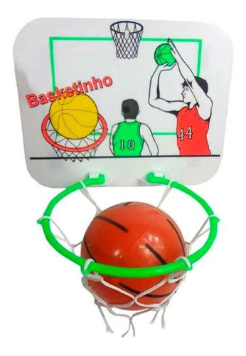 Imagem 3 de 4 de Tabela De Basquete Aro Rede Nylon Brinquedo Braskit