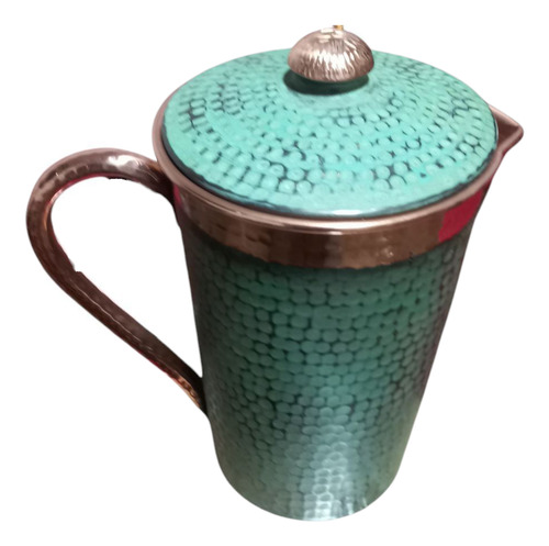 Jarra De Cobre, Capacidad 2.5lts, Color Verde. Verde Musgo