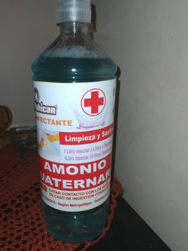 Amonio Cuaternario (desinfectante) $2500 El Lt. Y 2 X $4500