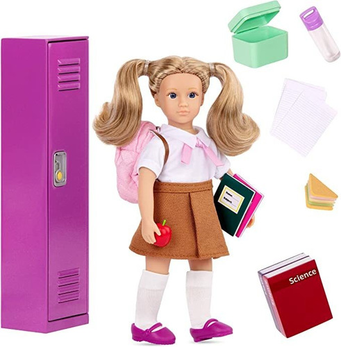 Lori Dolls  Alina's School Locker Set  Mini Doll & School