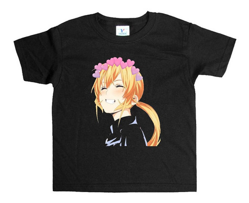 Remera Negra Adultos Food Wars Shokugeki No Soma R198