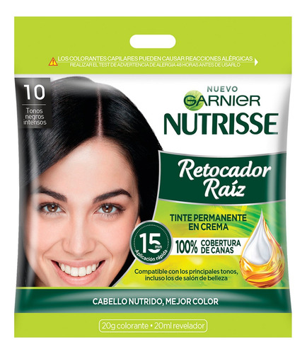 5 Pzs Garnier Retocador De Raiz Permanente Nutrisse Negros I