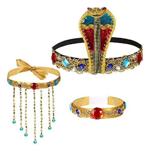 3 Collares Y Pulseras De Disfraz Egipcio Para Mujer Para