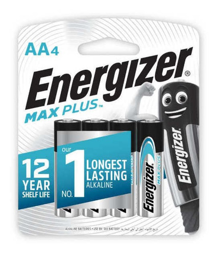 Pilas Alcalina Energizer Max Plus Aa 4 Unidades