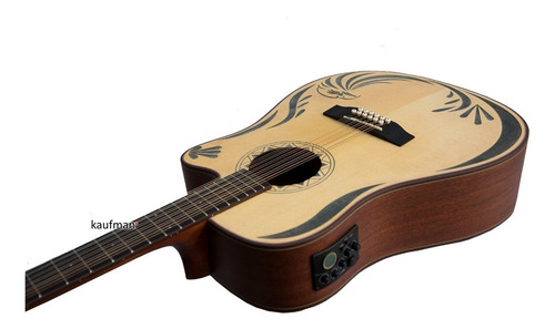 Imagen 4 de 10 de Guitarra Docerola Electroacústica Danwood De Picea Y Caoba