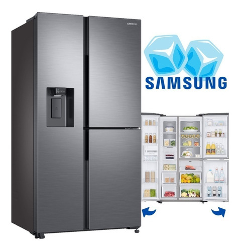 Heladera Side By Side Samsung No Frost 650l Rs65 3 Puertas Color Inox look