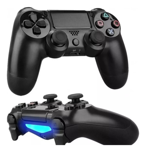 Controle Sem Fio Dualshock Double 4 Preto Compatível Ps4 Pc