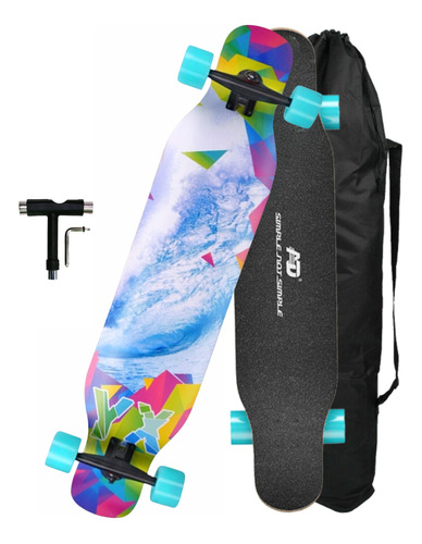 Skate Longboard 42'' Dancing Cruising Downhill - Sea