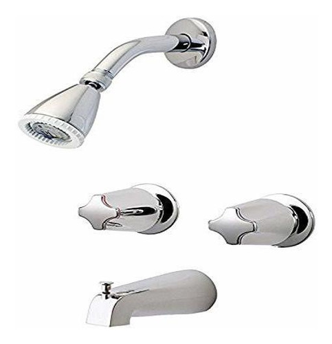 Pfister Lg03-6110 Grifo De 2 Tinas Y Ducha Con Pomo De Metal