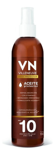 Vn Spray Aceite Protector Solar Fps10 190 Ml