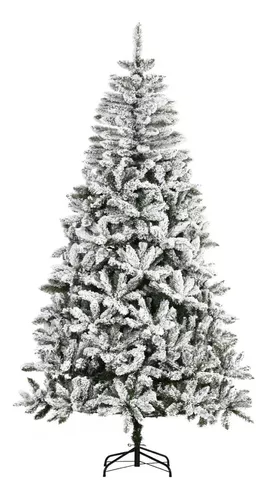 Árbol de Navidad Nevado Pino Navideño 2.2m 1300 Ramas- Verde para