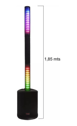 Parlante Amplificado Incluye Controles Micrófono Luz Led