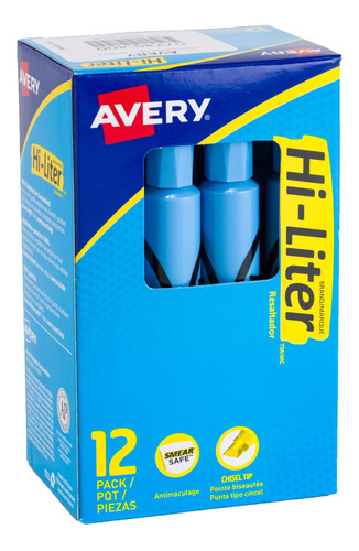 Avery Desk Style Hi-liter, Azul Claro (7746)