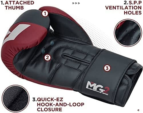 Guantes De Boxeo Rdx 14 Oz Granate/azul