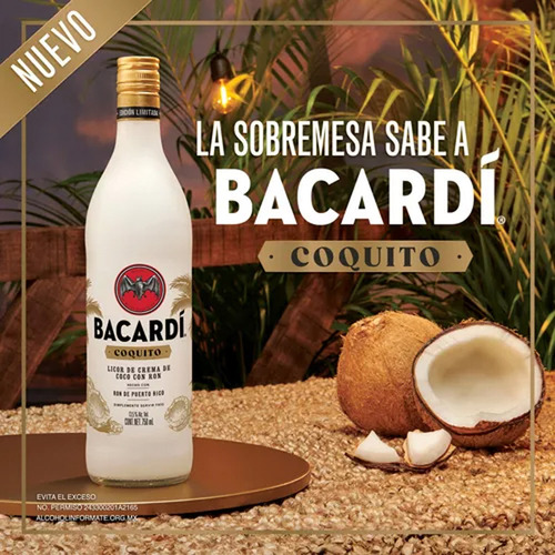 Pack De 2 Licor De Crema Bacardí De Coco Con Ron Coquito 750