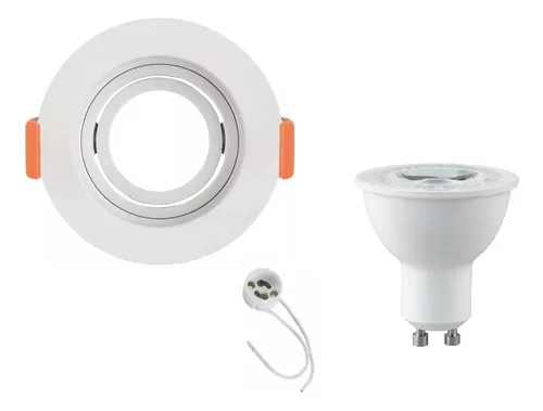comprar Spot Embutir Recuado Dicroica Led Mr16 Gu10 C\u002F Lâmpada 6w 7w