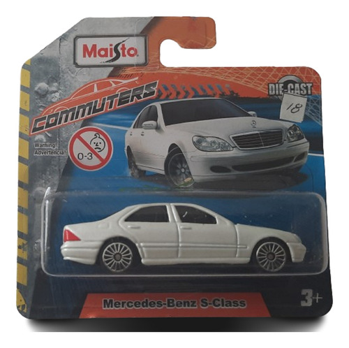 Mercedes Benz Class S Blanco Maisto Escala 1:64 Metal