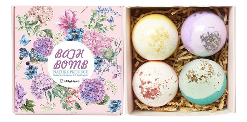 Bola De Baño Con Aceite Esencial De Flores Secas, Caja De Re