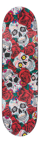Patineta Skateboard De Plastico Calaveras Ruedas 95 Abec-7 Blazer Plata