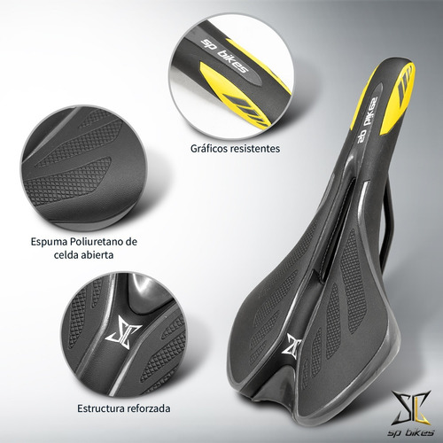 Imagen 5 de 8 de Asiento Ergonómico Para Bicicleta Vzr Cafe/negro