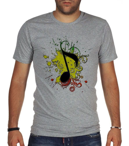 Remera De Hombre Nota Musical Sol Reggae Musica