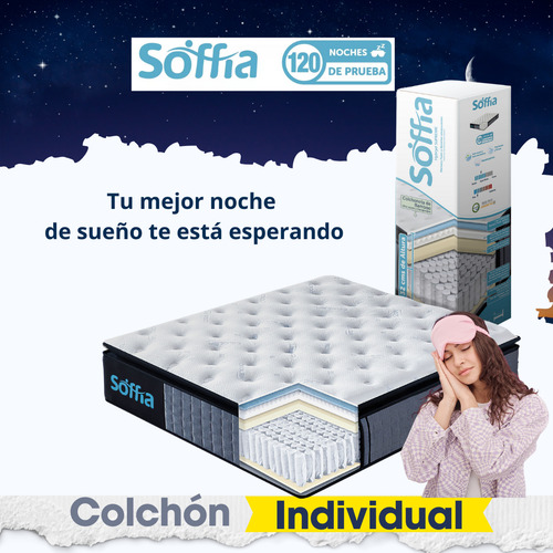 Colchon Individual Soffia Memory Foam Hibrido Ortopedico