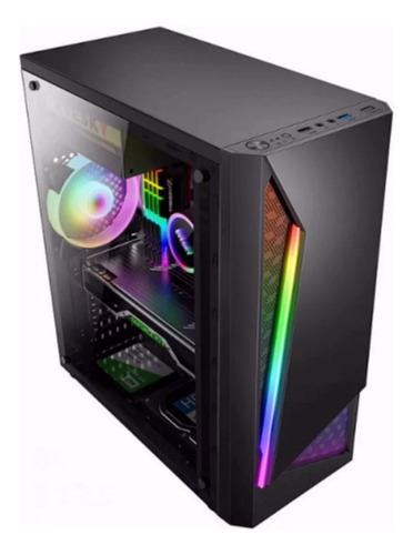 Gabinete Gamer Atx X1 Ventiladores Rgb Fijo - Link.uy